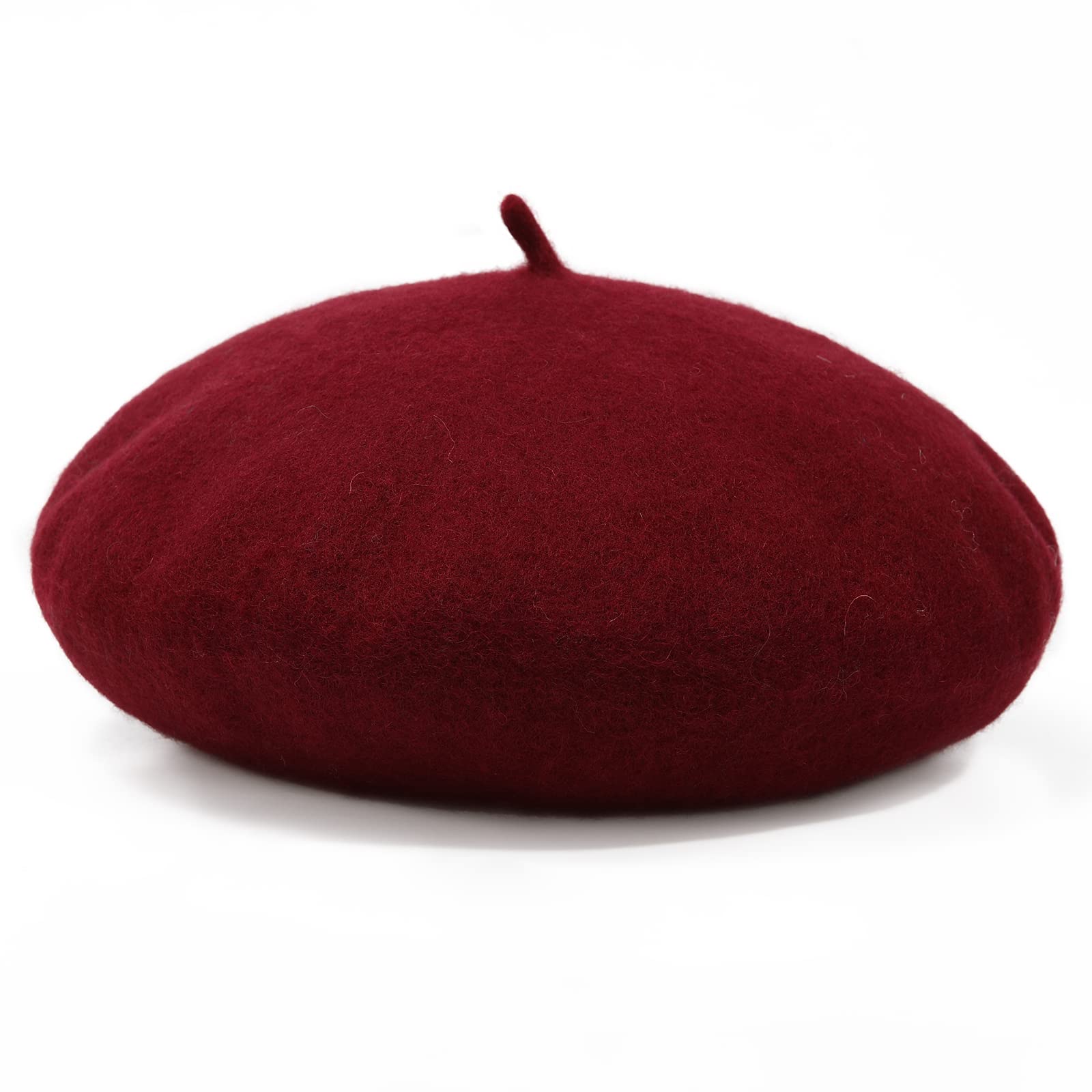 Women French Wool Beret Hats - Solid Color Classic Beanie Winter Cap
